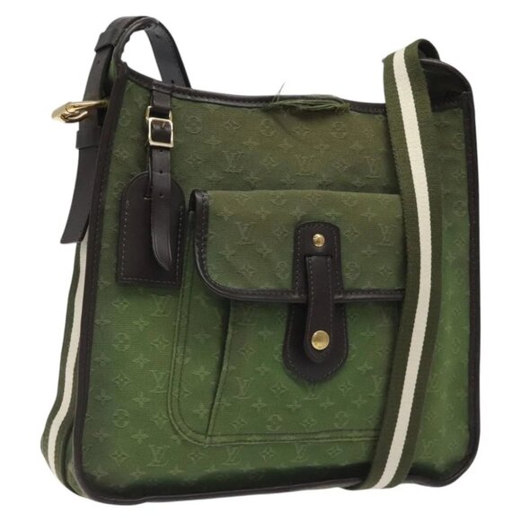 LOUIS VUITTON Monogram Mini Bussus Marie Kate Bag TST Khaki M92324 Auth 118552 - Picture 1 of 15
